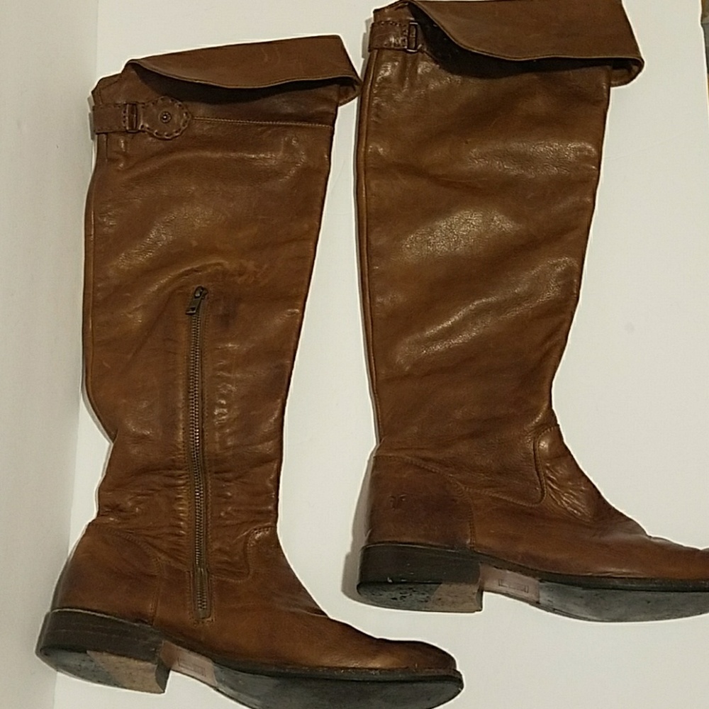 Frye Tall Leather Boots Size 9